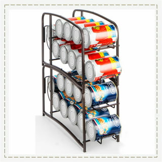 AIYAKA Can Rack Organizer, 3 Tier Stackable Can Storage Dispenser, for Food  Storage, Kitchen or Pantry, Storage for 36 Cans, Black