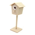 thumbnail image 4 of Casa de muñecas a escala 1:12, casita para pájaros, decoración para casa de muñecas, mini nido, escena hecha a mano. Color de la madera, 4 of 9