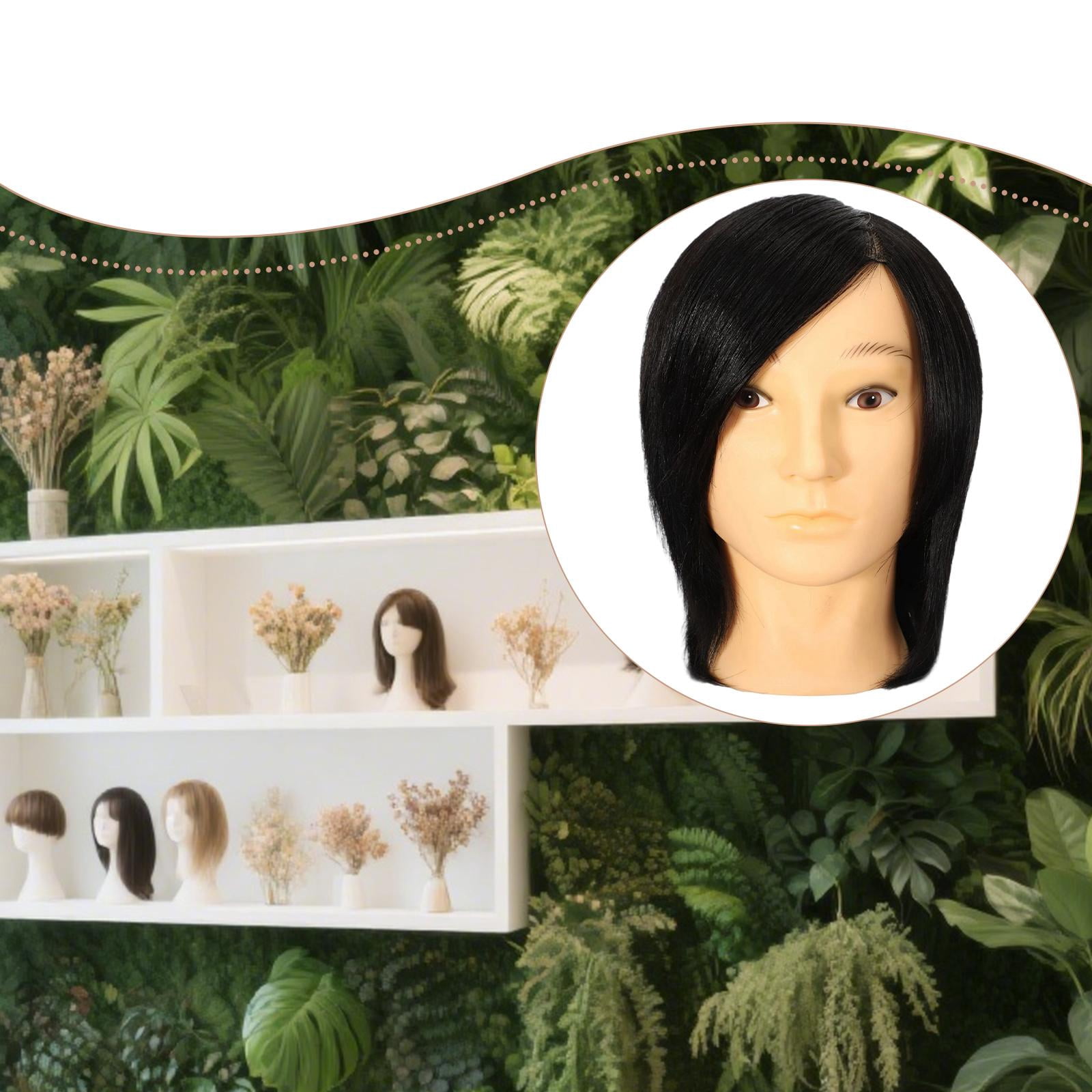 EHJRE Male Mannequin Head Cosmetology Mannequin Doll Hairstyling Gift Hairdresser Training Doll Training Head for Braiding Curling