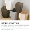 thumbnail image 2 of Kitchen Garbage Bin Trash Can Wastebasket Large Opening Square Capacity Square Rubbish Lightweight Rubbish Container Bathroom Household Gray, 2 of 9