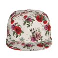 thumbnail image 2 of Fotbe Rose Flowers Flat Bill Visor Cap Classic Snapback Hat Polyester Foam Trucker Hat Trucker Cap Adjustable Baseball Cap, 2 of 9