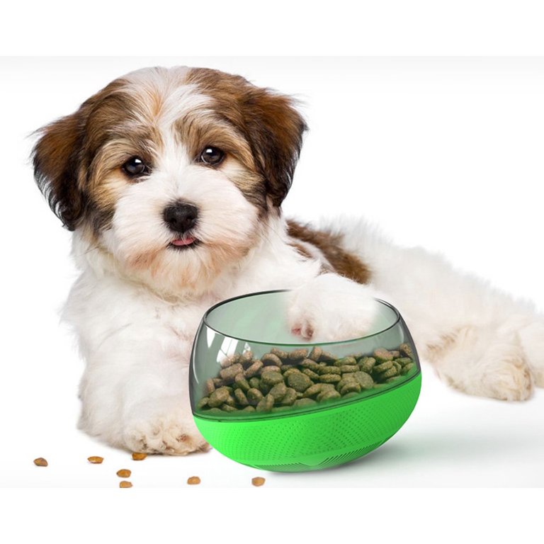 Pet Life 'Tumbowl' Slow Feeding Pet Bowl ,Green