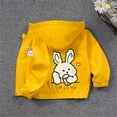 thumbnail image 2 of XQYLOS Kids Windbreaker Jacket Cute Bun𝗇y Graphic Lightweight Zip Up Hooded Rain Jacket Boys Girls Fall Winter Raincoat, 2 of 6