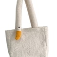 thumbnail image 3 of Bonito bolso de mano de felpa, bolsa de , regalos, suave, divertido, de gran capacidad, portátil, bandolera, bandolera, para , niña, mujer, Blanco Sunnimix Bolso de hombro, 3 of 8