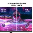 thumbnail image 4 of Viewedge 27 inch Monitor with 2K 2560 x 1440 IPS Panel 75hz | Computer Monitor 27 inch QHD with HDMI, DP and Wall Mountable | Eye Protection PC 1440p Monitor for Working and Gaming, 4 of 7