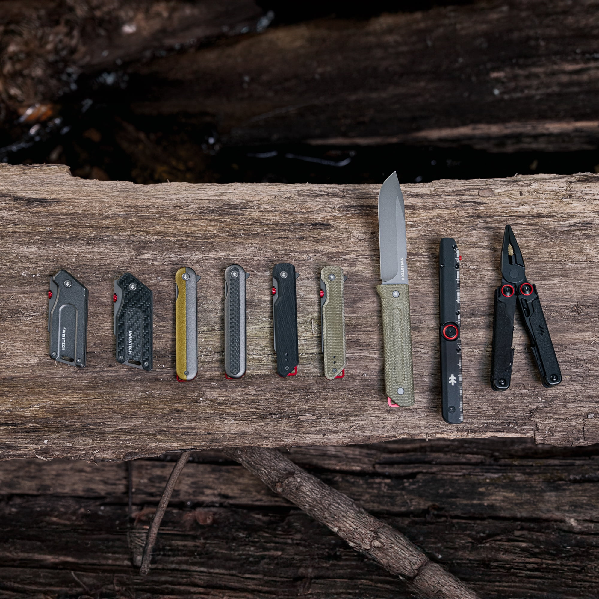 Swiss Tech Gerundet 7" Assisted Flipper Pocket Knife, AUS-8 Steel 3" Blade, 4" Aluminum Handle, Multi-color