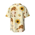 thumbnail image 6 of PAYOHTO Sunflowers Honey Bees Gnomes Mens Hawaiian Casual Short-sleeved Shirt Tropical Summer Beach Button Down Shirts, 6 of 7