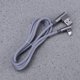 thumbnail image 3 of Cable micro USB en ángulo recto de 1 m, trenzado, USB 2.4 A a 90 grados, cable de datos, cargador para teléfono Android universal (gris), 3 of 7