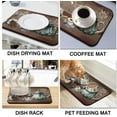 thumbnail image 4 of Coffee Bar Mat Accessories for Countertop Super Absorbent Anti-Slip Silicone Flower Dish Drying Mats for Kitchen Counter Draining Pad Decor Gift Fit Coffee Maker Coffee Pot Espresso Machine 24inx18in, 4 of 6
