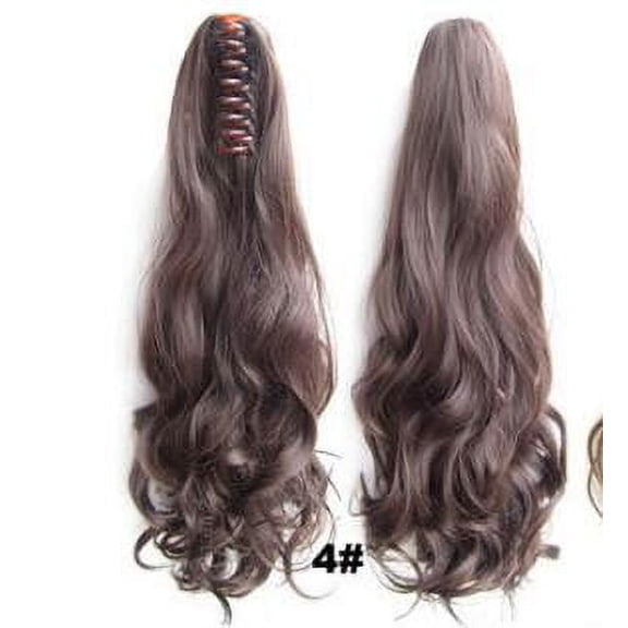 Claw Clip Ponytail Extensions with Layered Long Curly Hair - Style 4# - Long Layered Claw Clip Ponytail Curly Clip Ponytail, 1 Claw Clip Ponytail Extension, Easter, Wedding Makeup Organizers