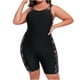 thumbnail image 2 of Traje de baño de una pieza para mujer, traje de baño de talla grande para surf, estampado de patchwork, pantalones de cinco puntos, traje de baño de moda playera para mujer, trajes de baño de una piez, 2 of 7