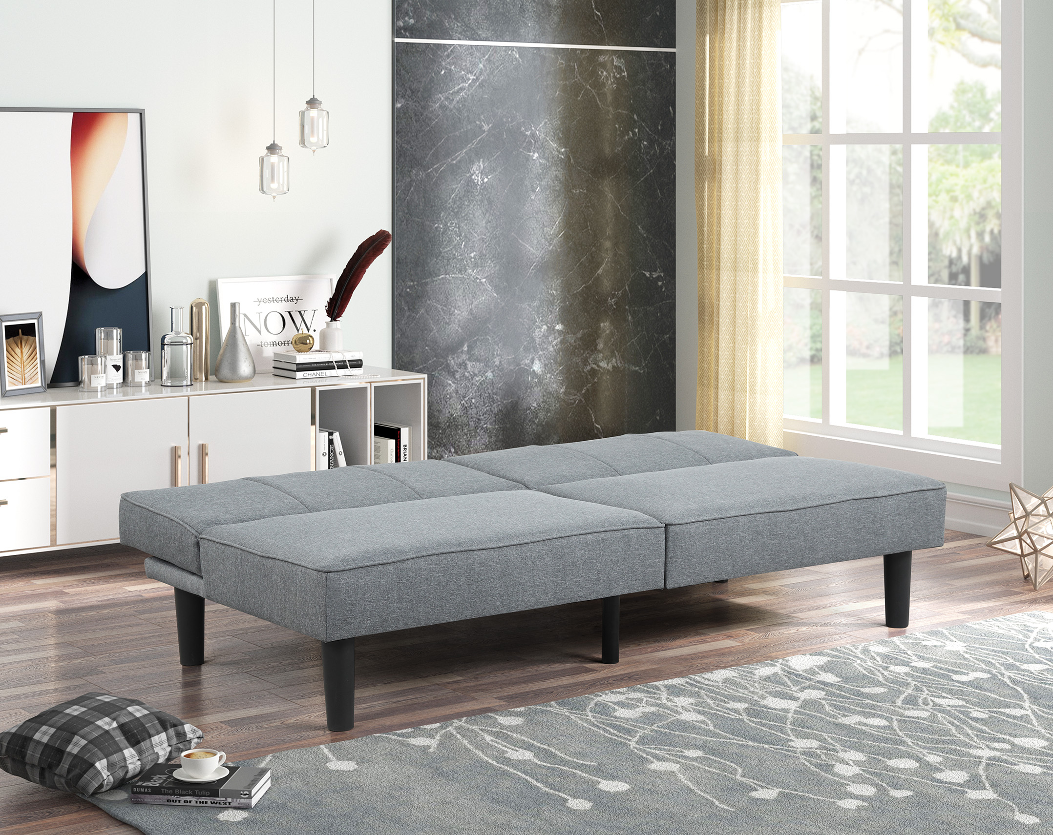 Mainstays Studio 66 in Convertible Futon, Gray photo 5