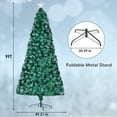thumbnail image 5 of Arlopu 9FT Fiber Optic Christmas Tree, Pre-Lit Christmas Tree with Top Star & 380 Branch Tips,  Artificial Xmas Tree  for Home, Office, Holiday Decoration, 5 of 11