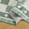 thumbnail image 6 of Memoryfield Checkered Area Rug 5' x 7', Washable, Non-Slip Low-Pile Carpet with Modern Geometric Design for Living Room, Bedroom & Dining Room, Green, 6 of 6