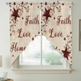 thumbnail image 2 of Vintage Country Swag Valances for Windows, Kitchen Window Curtains Over Sink, Vintage Rustic Texas Stars Plants Branch Window Treatment Curtains for Living Room/Bedroom Curtains 2 Panel Sets 36"x45", 2 of 8