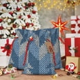 thumbnail image 6 of Naloa Cozy Knitted Blue Chevron Drawstring Christmas Bags, 3D Xmas Gift Bags, Christmas Wrapping Bags, Xmas Goodie Bags, Treat Pouch Bags, Party Favor Bags-Medium, 6 of 9