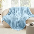 thumbnail image 3 of Sofa Wool Blanket Soft Warm Decorative Striped Throw for Living Room Bedroom Use, 3 of 3