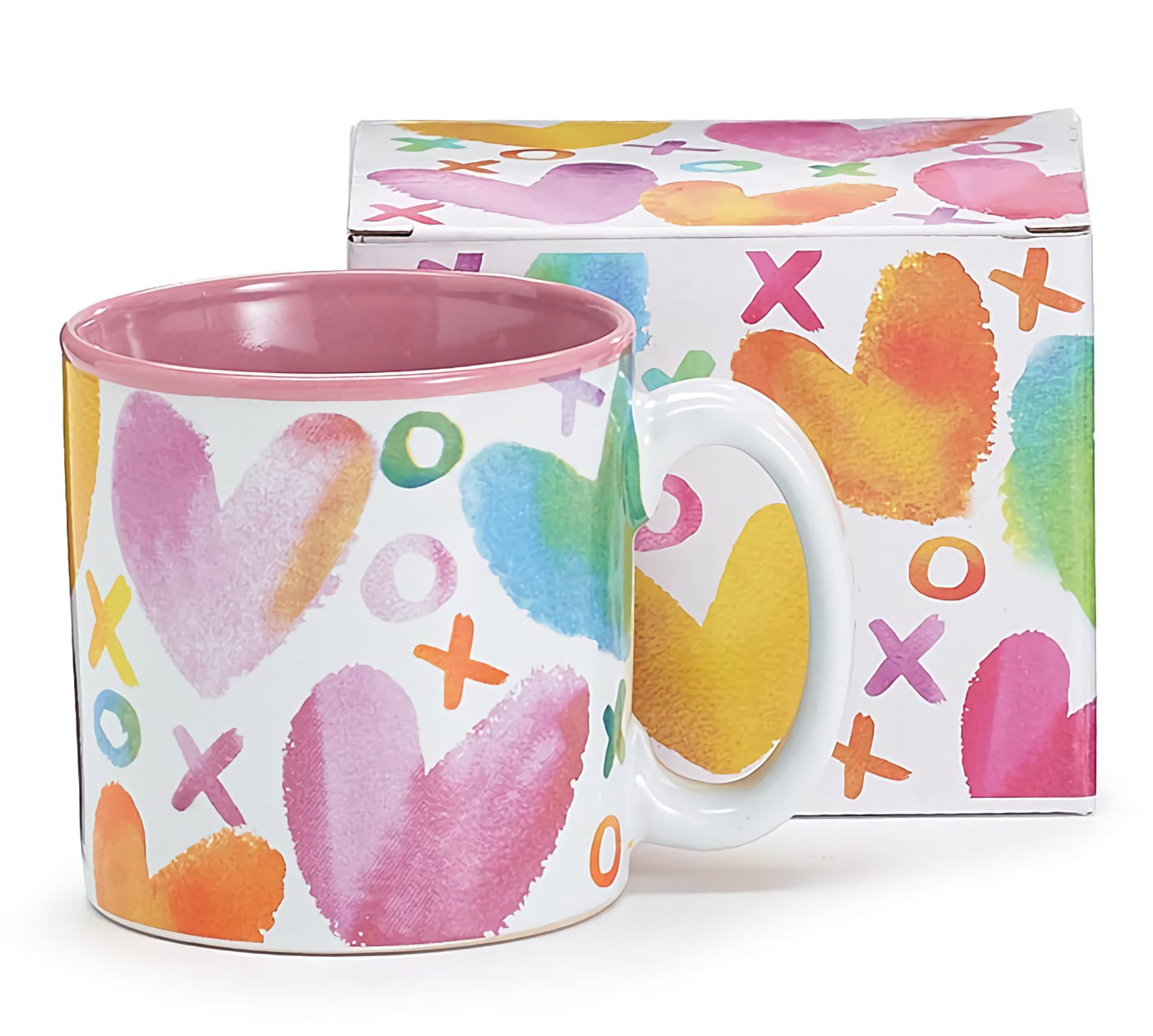 Watercolor Hearts 13 oz Ceramic Mug 