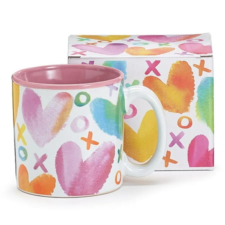 

Watercolor Hearts 13 oz Ceramic Mug