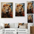 thumbnail image 4 of Designart "Lions in the Wilds of the Urban Jungle I" Animals Floater Framed Canvas Art Print, 4 of 7