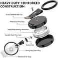 thumbnail image 2 of Heavy Duty Retractable Badge Holder Reel, Metal ID Badge Holder with Belt Clip Key Ring, 2 of 8