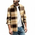 thumbnail image 2 of Dolkfu Men Shirts Casual Button up Plaid Relaxed Fit Collared Shirts Long Sleeve Twill Shirt Mens Vacation Shirts S, 2 of 5