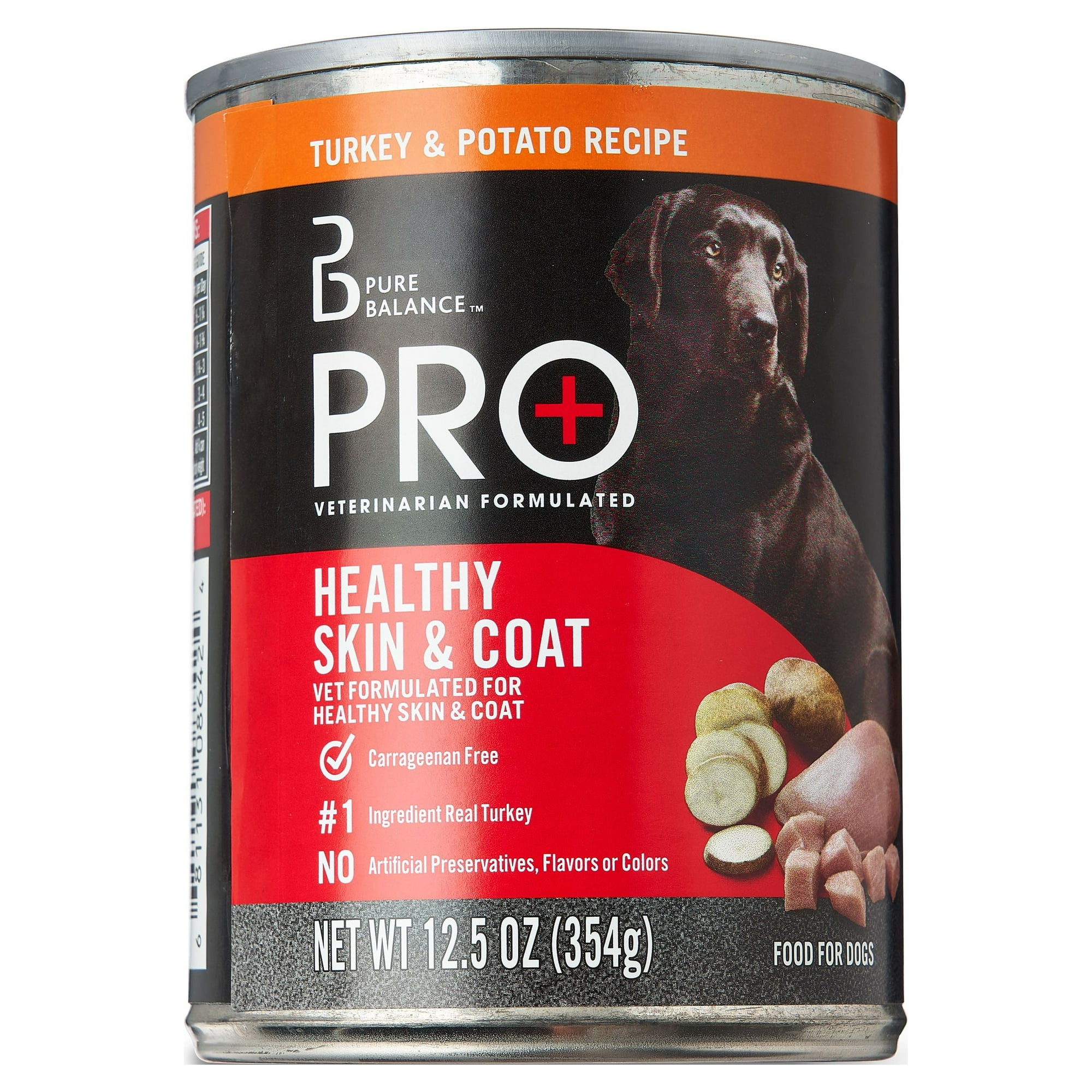 Pure Balance Pro+ Turkey & Potato Recipe Wet Dog Food, 12.5 oz Can