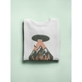 thumbnail image 3 of Ufo Over The Mountains Design Sweatshirt Men -Image by Shutterstock, Male Medium, 3 of 4