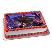 Spider-man Miles Morales Personalized Birthday Edible Frosting Image 1/4 sheet Cake Topper ABPID22004