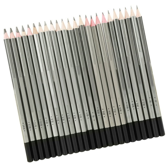 Pencil,24Pcs Sketch Art Graphite Graphite Pencil Draw Pencil Eco-Friendly Materials