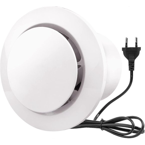 100mm Air Extractor 130m/h 20W, with Check Valve High Airflow Exhaust Fan, Energy Efficient, for Ba