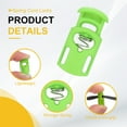 thumbnail image 3 of Uxcell Spring Cord Locks Plastic Single Hole Toggle Stopper for Drawstrings and DIY Projects Green, 3 of 6