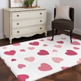 thumbnail image 3 of Pink Love Area Rugs 3'x5', Washable Small Throw Rugs for Living Room Bedroom, Valentine's Day Watercolor Heart Romantic Indoor Outdoor Rug Non-Slip Low Pile Carpet Runner Reversible Floor Mats, 3 of 8
