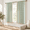 Beige(teal Floral)-55"W x 45"L (Pack of 2), variant on Black 55"W x 63"L (Pack of 2) Semi Sheer Linen Cotton Tassel Window Curtain Drapes