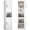 White, variant on Marcree 67"H Slim Storage Cabinet, Metal Storage Cabinet with 2 Doors & 6 Shelves, Narrow Corner Floor Cabinet with for Small Spaces, Living Room,Kitchen, Bathroom Assembly Required(Black)