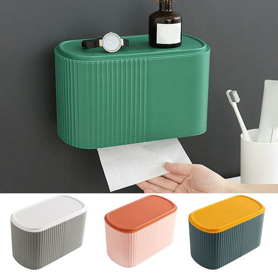 SPRING PARK Toilet Paper Holder Punch-freeToilet Paper Dispenser Wall Mounted Toilet Tissue Holder