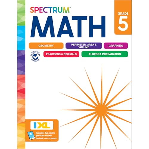Pre-Owned Spectrum Math Workbook, Grade 5 (Paperback) 1483871487 9781483871486