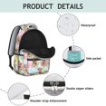 thumbnail image 4 of Highland Cow and Flower Print Backpack for School, Cute School Bag with Adjustable Shoulder Straps and Padded Back, 15.3"x11"x7.1", 4 of 5