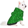 thumbnail image 3 of Bingfone Green Glitter Dog Clothes Hoodie, Pet Winter Coat,Puppy Sweatshirts For Small Dogs Boy Girl,Suitable For All Breeds-X-Small, 3 of 9