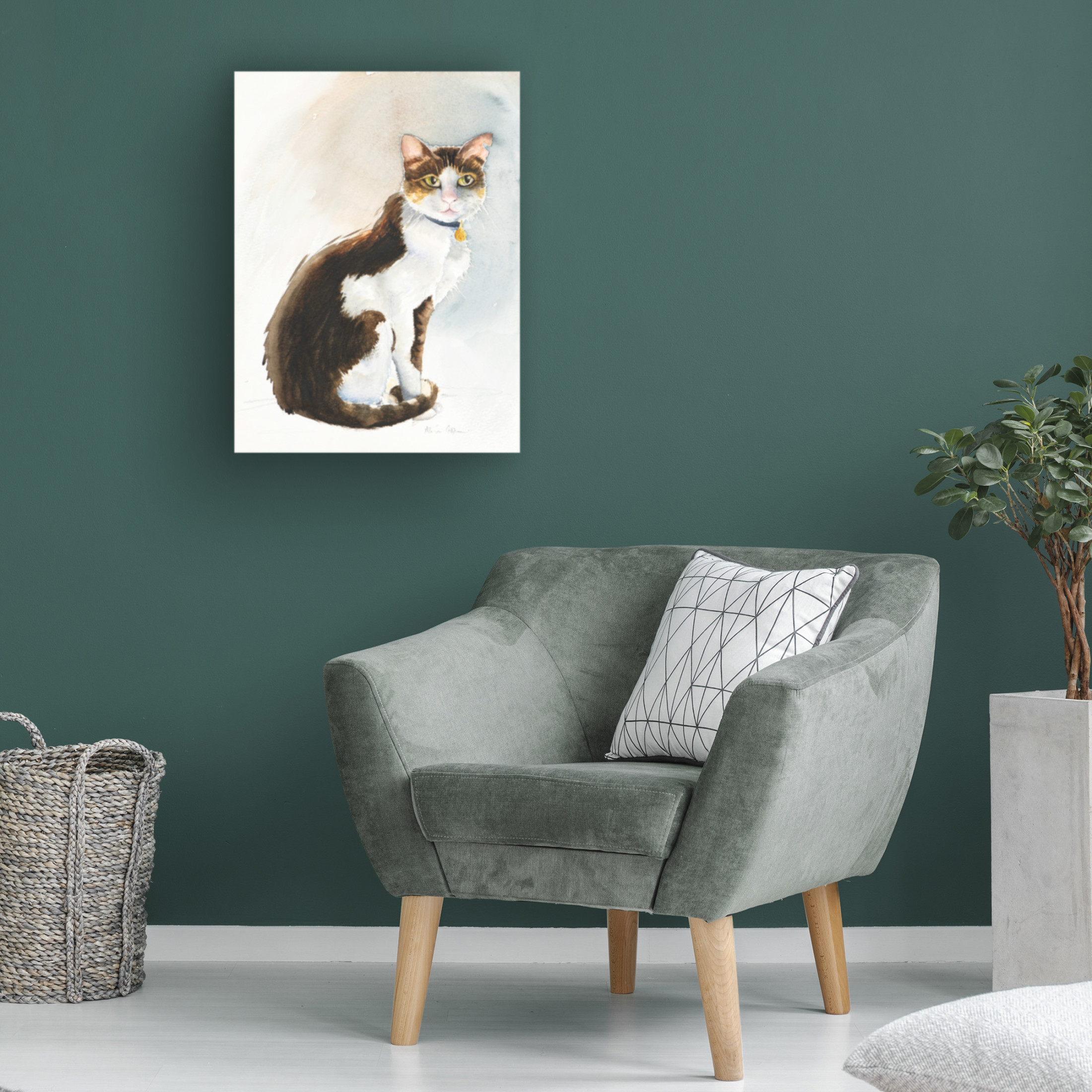 Alison Cooper 'Dave the Saudi Cat, 2019' Canvas Art - 24 x 32 Inches