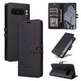 thumbnail image 1 of Premium Wallet Case for Google Pixel 8 Pro with Card Slots & Kickstand, Flip Cover Black, 1 of 7