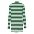 thumbnail image 4 of Amidoa Green Cardigans for Women Open Front Striped Long Sleeve Plus Size Long Soft Cardigans for Women XXL, 4 of 6
