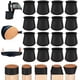 thumbnail image 1 of Protector de patas de silla Estrela, 16 piezas de silicona gruesa con almohadillas de fieltro, protector de patas de silla redondo/cuadrado para patas de silla y mesa (pequeño, negro), 1 of 5