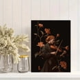 thumbnail image 2 of Woman Playing Violin Floral Canvas Print Wall Art for Living Room Office Library Music Room, 2 of 8