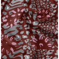 thumbnail image 1 of Soimoi Red Poly Georgette Fabric Leopard Animal Skin Fabric Prints By Yard 42 Inch Wide, 1 of 6
