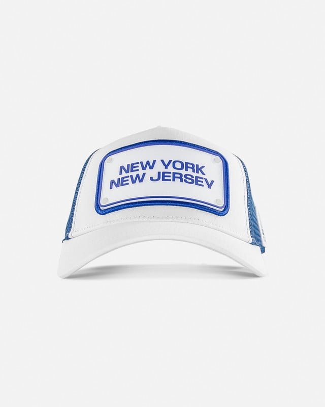 FIFA World Cup 2026 Rubber Host City Patch Trucker Soccer Cap - New York New Jersey