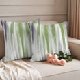 thumbnail image 2 of Sage Green Gray Outdoor Waterproof Pillow Covers, Gradient Country Abstract Aesthetic Decorative Square Throw Pillowcase Sofa Cushion Sham for Patio/Couch/Chair, 16"x16" 2 Pack, 2 of 8