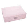 thumbnail image 2 of LSLJS Jewelry Box with Lock and Mirror Jewelry Organizer Storage Case with 2-Layers Display for Earrings Bracelets Rings Watches, Jewelry Boxs, 2 of 6