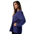 thumbnail image 2 of Just Love Women's Solid Scrub Jacket - Comfortable and Professional Uniform Coat (Galaxy Blue, Large), 2 of 3