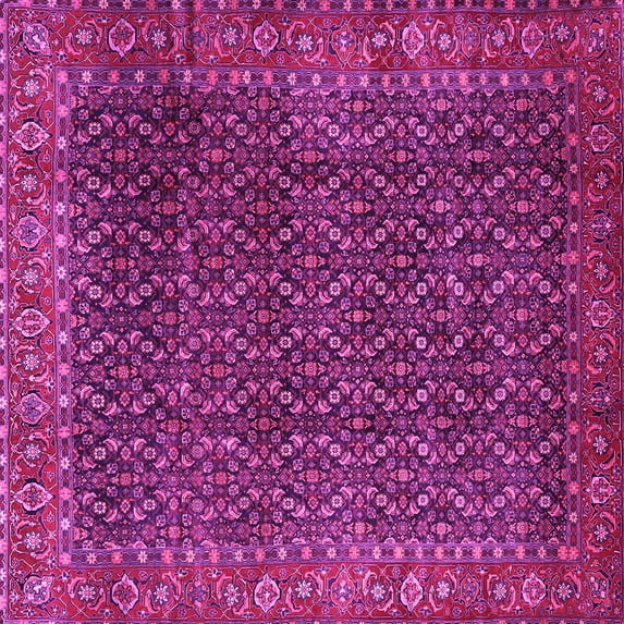 Ahgly Company Indoor Square Persian Pink Traditional Area Rugs, 5' Square